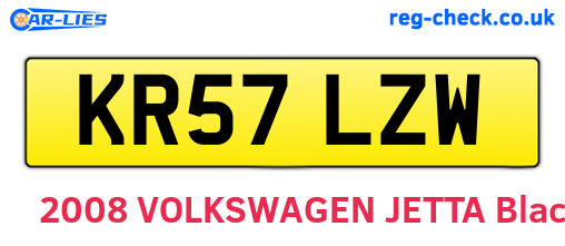 KR57LZW are the vehicle registration plates.