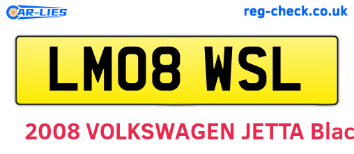 LM08WSL are the vehicle registration plates.