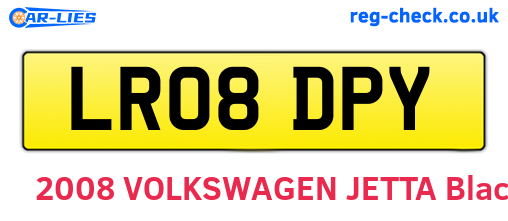 LR08DPY are the vehicle registration plates.