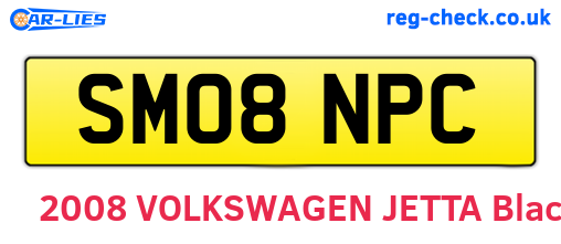 SM08NPC are the vehicle registration plates.