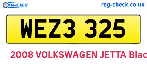 WEZ3325 are the vehicle registration plates.