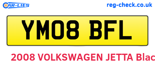 YM08BFL are the vehicle registration plates.