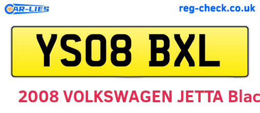 YS08BXL are the vehicle registration plates.