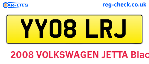 YY08LRJ are the vehicle registration plates.