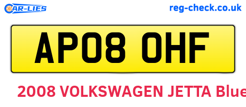AP08OHF are the vehicle registration plates.