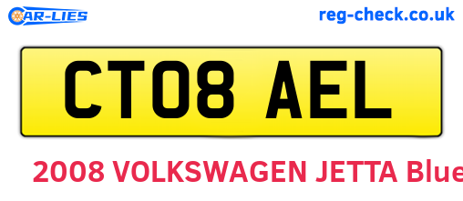 CT08AEL are the vehicle registration plates.