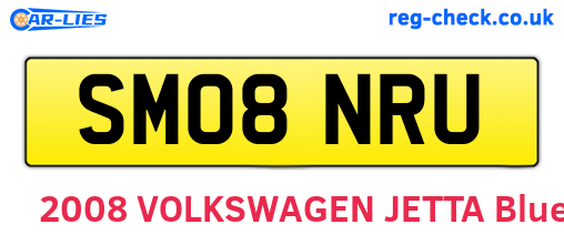 SM08NRU are the vehicle registration plates.