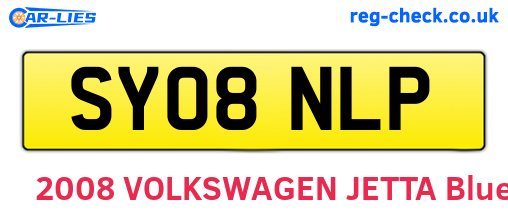 SY08NLP are the vehicle registration plates.