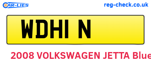 WDH1N are the vehicle registration plates.