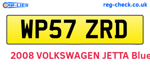 WP57ZRD are the vehicle registration plates.