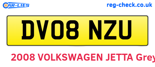 DV08NZU are the vehicle registration plates.
