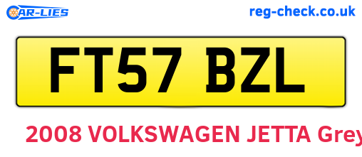 FT57BZL are the vehicle registration plates.