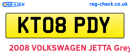 KT08PDY are the vehicle registration plates.