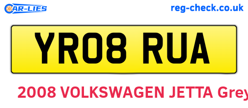 YR08RUA are the vehicle registration plates.