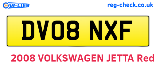 DV08NXF are the vehicle registration plates.