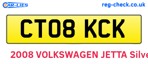 CT08KCK are the vehicle registration plates.