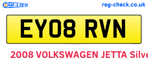 EY08RVN are the vehicle registration plates.