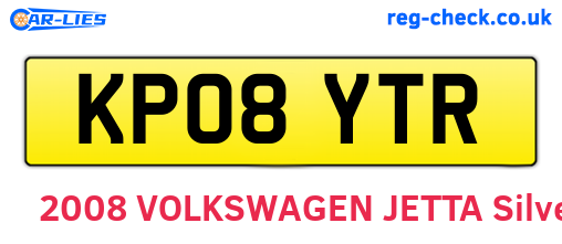 KP08YTR are the vehicle registration plates.
