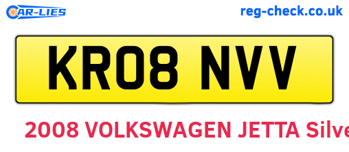 KR08NVV are the vehicle registration plates.