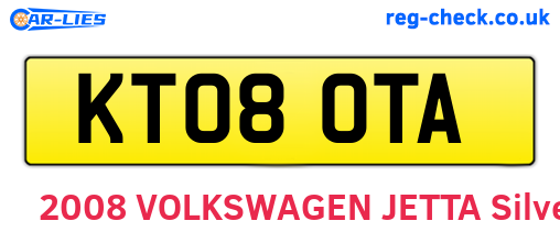 KT08OTA are the vehicle registration plates.