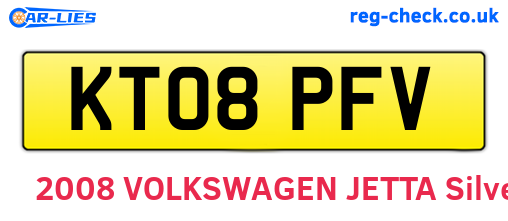 KT08PFV are the vehicle registration plates.
