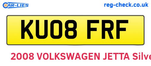 KU08FRF are the vehicle registration plates.