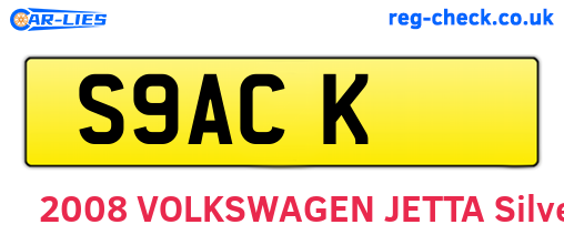 S9ACK are the vehicle registration plates.