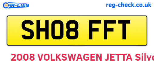 SH08FFT are the vehicle registration plates.