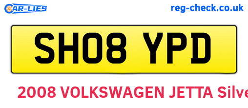 SH08YPD are the vehicle registration plates.
