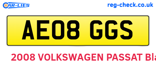 AE08GGS are the vehicle registration plates.