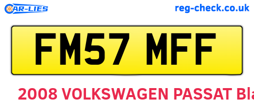 FM57MFF are the vehicle registration plates.