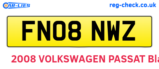 FN08NWZ are the vehicle registration plates.