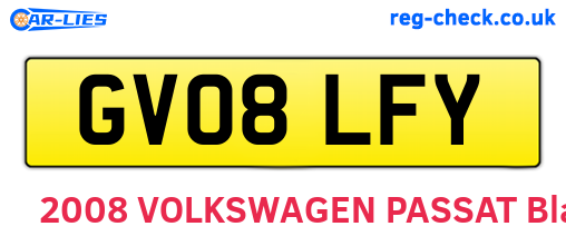 GV08LFY are the vehicle registration plates.