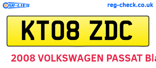 KT08ZDC are the vehicle registration plates.