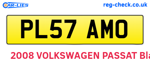 PL57AMO are the vehicle registration plates.