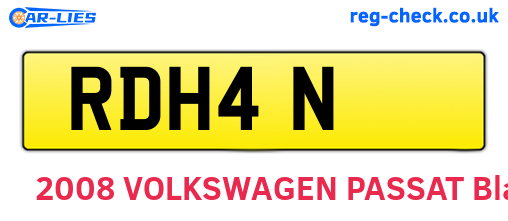 RDH4N are the vehicle registration plates.
