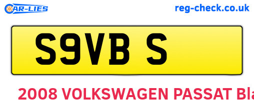 S9VBS are the vehicle registration plates.