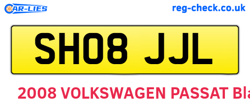 SH08JJL are the vehicle registration plates.