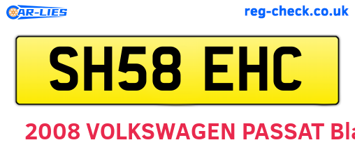 SH58EHC are the vehicle registration plates.