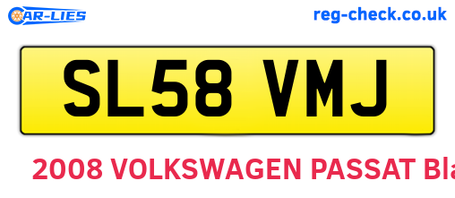 SL58VMJ are the vehicle registration plates.