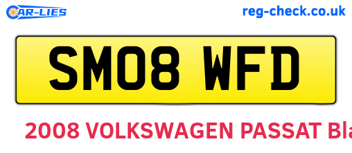 SM08WFD are the vehicle registration plates.