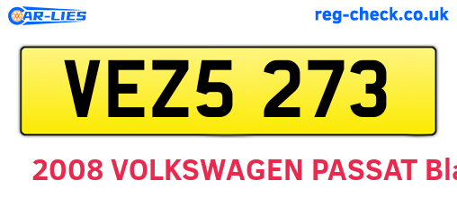 VEZ5273 are the vehicle registration plates.