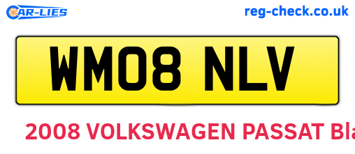 WM08NLV are the vehicle registration plates.