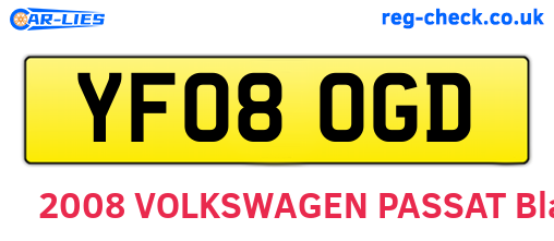 YF08OGD are the vehicle registration plates.