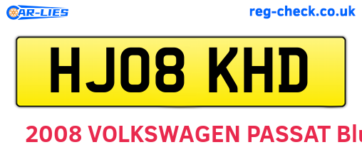 HJ08KHD are the vehicle registration plates.