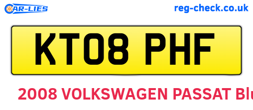 KT08PHF are the vehicle registration plates.
