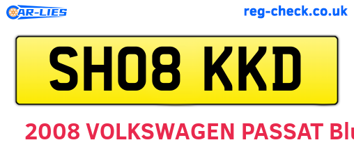 SH08KKD are the vehicle registration plates.