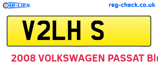 V2LHS are the vehicle registration plates.