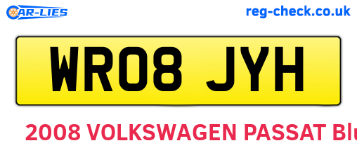 WR08JYH are the vehicle registration plates.