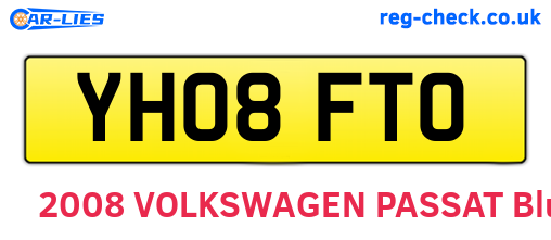 YH08FTO are the vehicle registration plates.